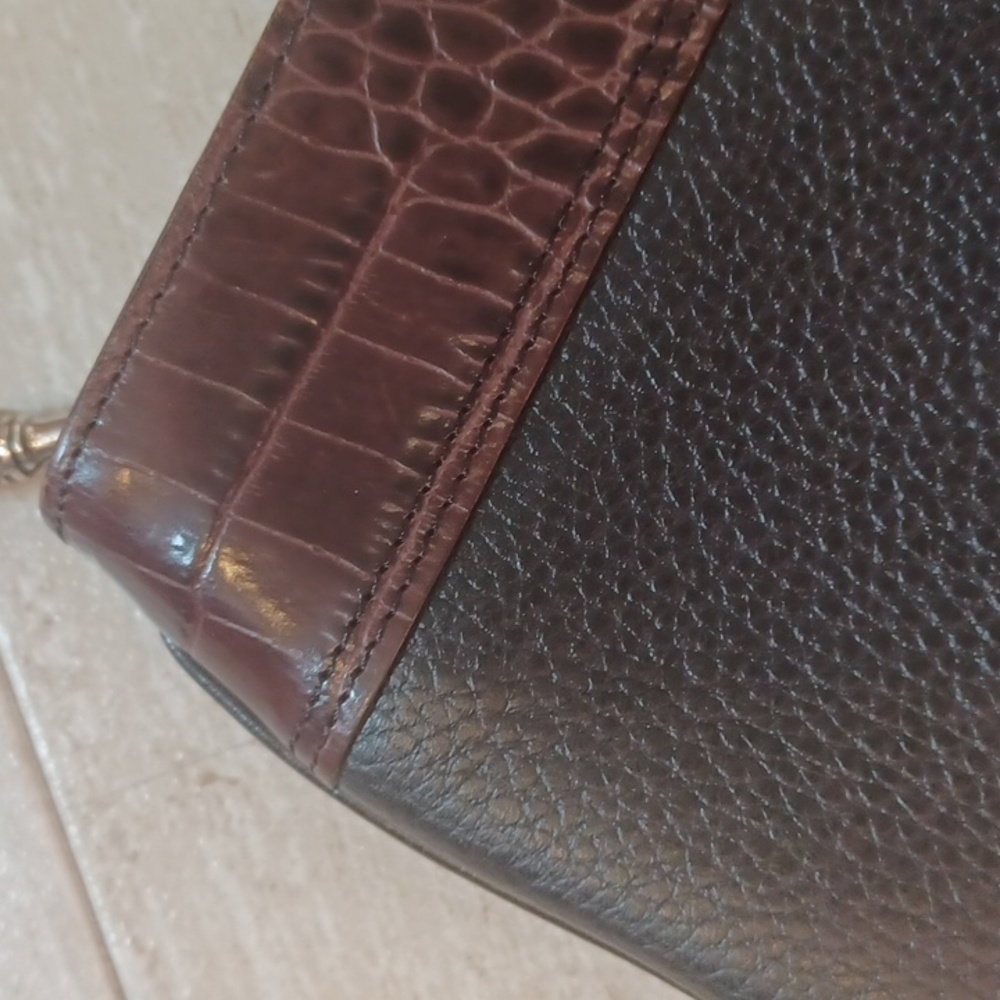 Brighton Black/Brown Crossbody Purse - Picture 3 of 10